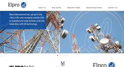 Desktop Screenshot of elpro.co.in