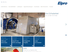 Tablet Screenshot of elpro.de